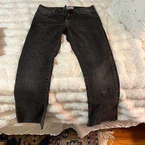 Free people straight black leg jeans